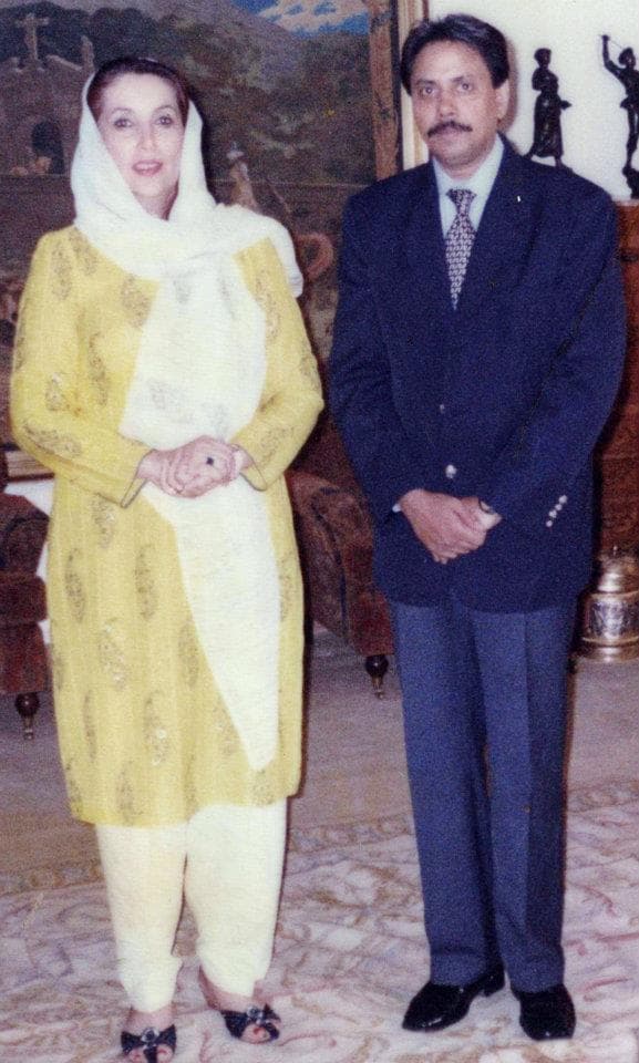 Formal portrait with Benazir Bhutto