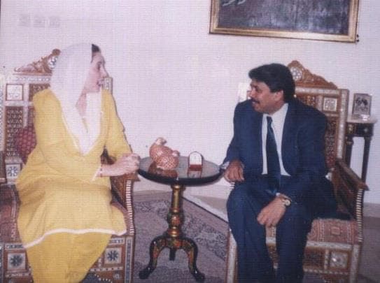 Private meeting with Benazir Bhutto